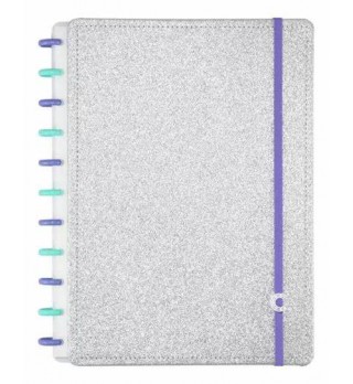 Caderno Inteligente Lets Glitter Silver - caderno inteligente